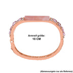 Rosenquarz, rosa Kristall Armreif, ca. 18 cm, Std Rose