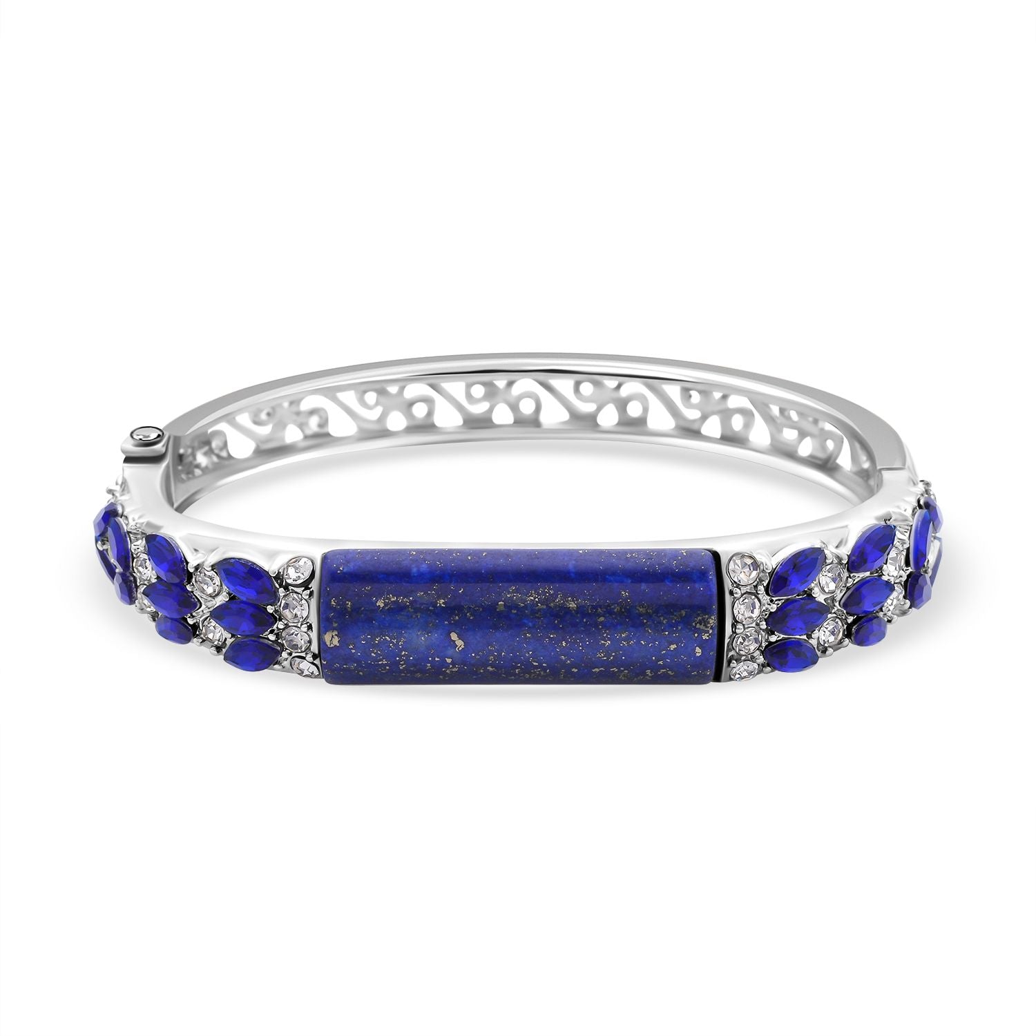 Lapislazuli, blauer Kristall Armreif, ca. 18 cm