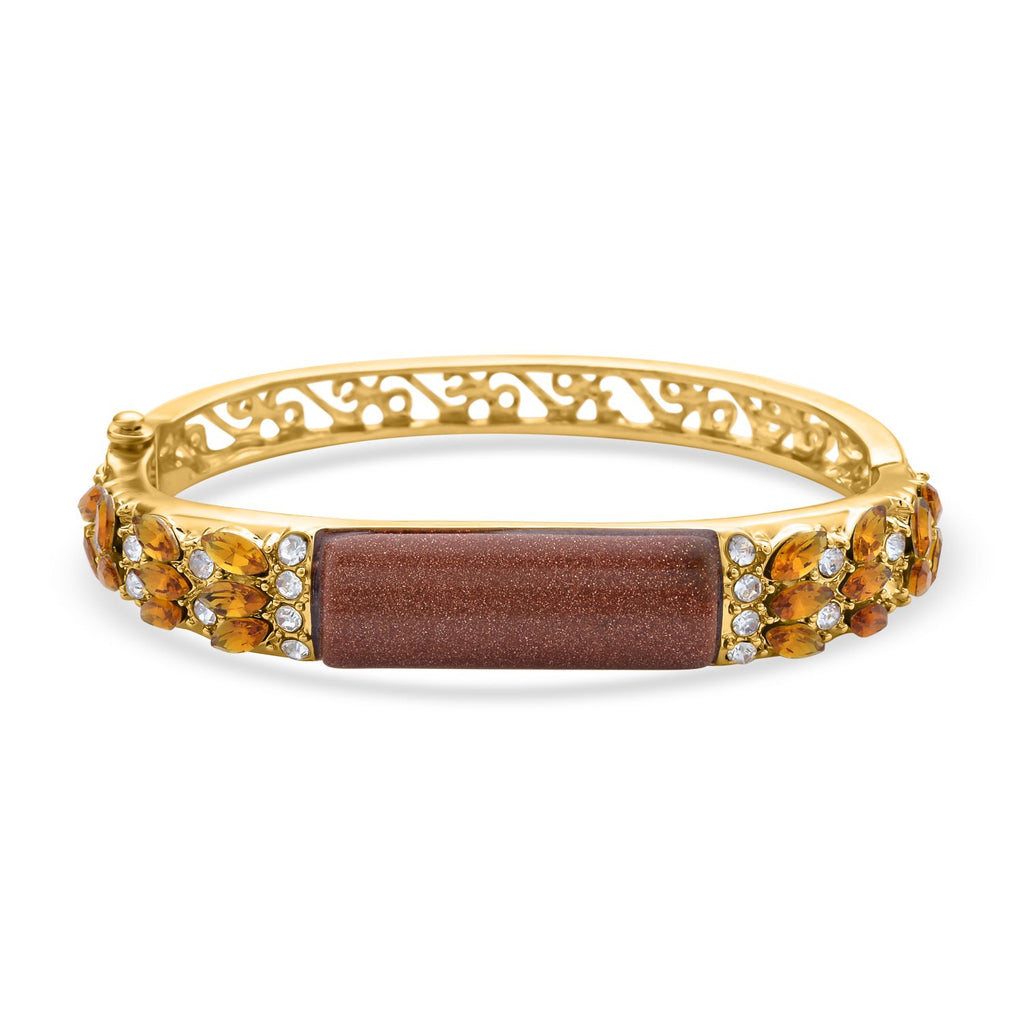 Gold Sandstein, Kristall Armreif ca. 18 cm  Std Gelb