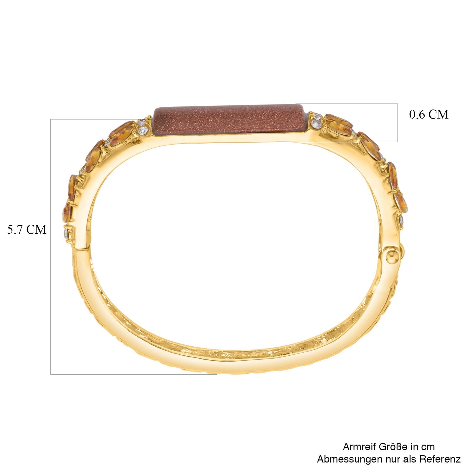Gold Sandstein, Kristall Armreif ca. 18 cm  Std Gelb