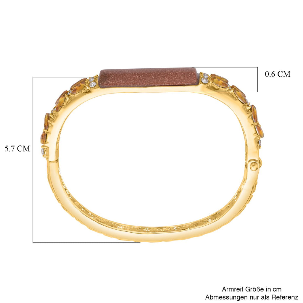 Gold Sandstein, Kristall Armreif ca. 18 cm  Std Gelb