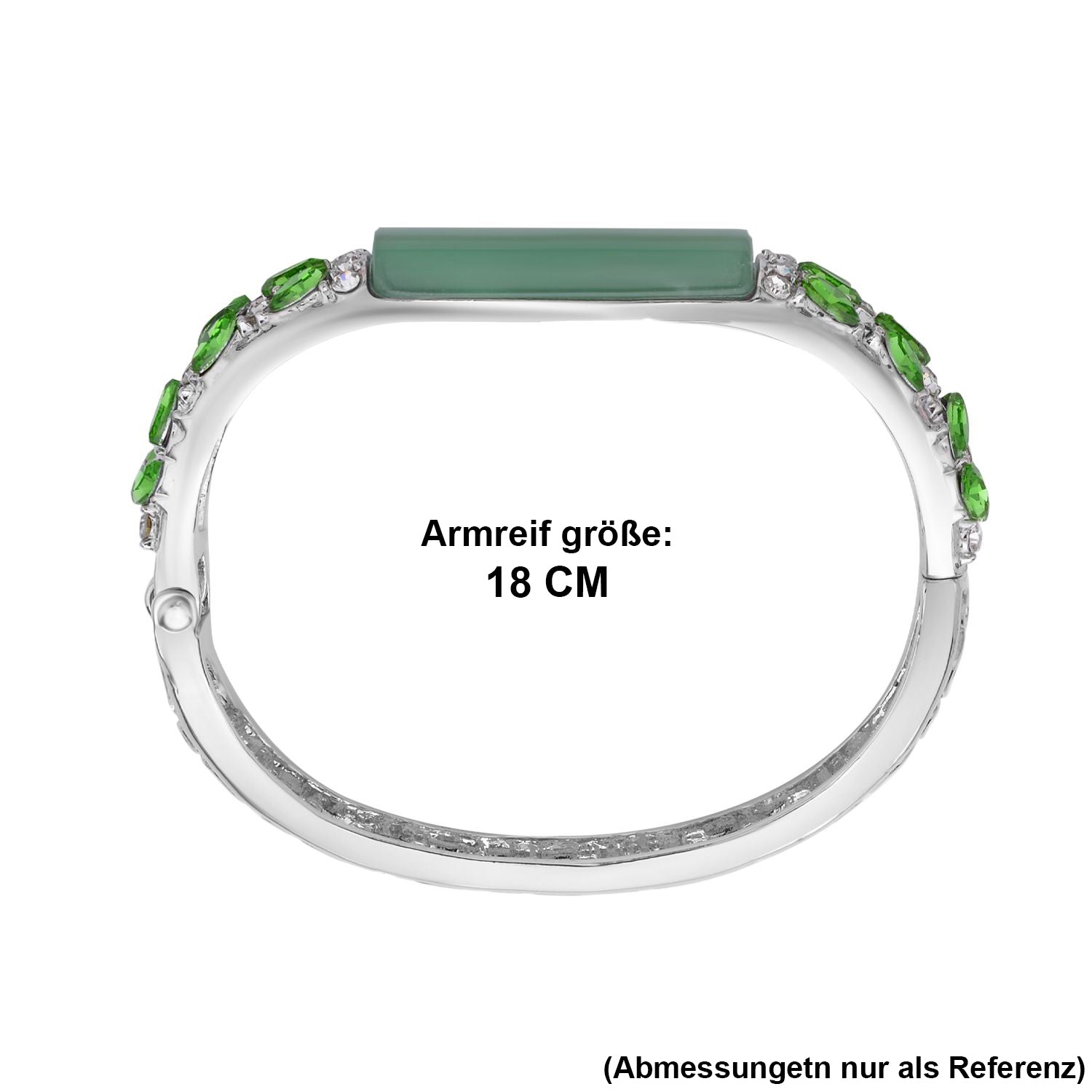Grüner Aventurin, neongrüner Kristall Armreif, ca. 18 cm