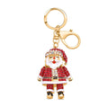 Kristall Weihnachtsmann Schlüsselanhänger, emailliert