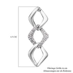 Weißer Kristall, Ohrringe 1.00 ct