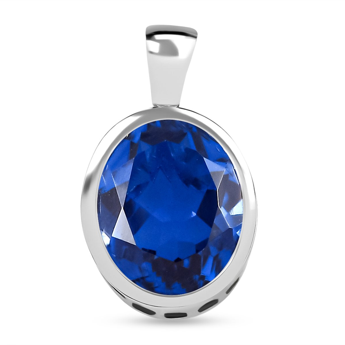 Ceylon Farbe Quarz Anhänger 925 Silber platiniert ca. 4.88 ct