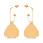Weiße Muschelkernperlen Ohrringe, Goldfarben