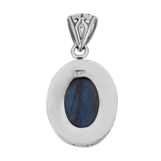 Royal Bali - Regenbogen Mondstein Anhänger 925 Silber ca. 15,50 ct