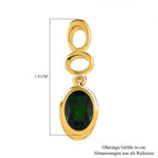 Natürlicher Chromdiopsid Ohrringe, 925 Silber vergoldet, ca. 1.65 ct