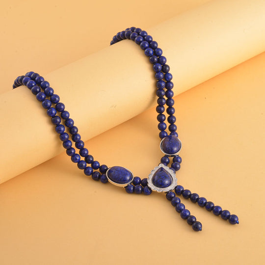 Lapislazuli Halskette, ca. 45 cm, ca. 254,50 ct