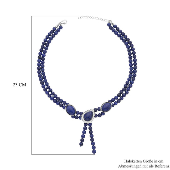 Lapislazuli Halskette, ca. 45 cm, ca. 254,50 ct