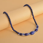 Lapislazuli Halskette, ca. 45 cm, ca. 127,50 ct