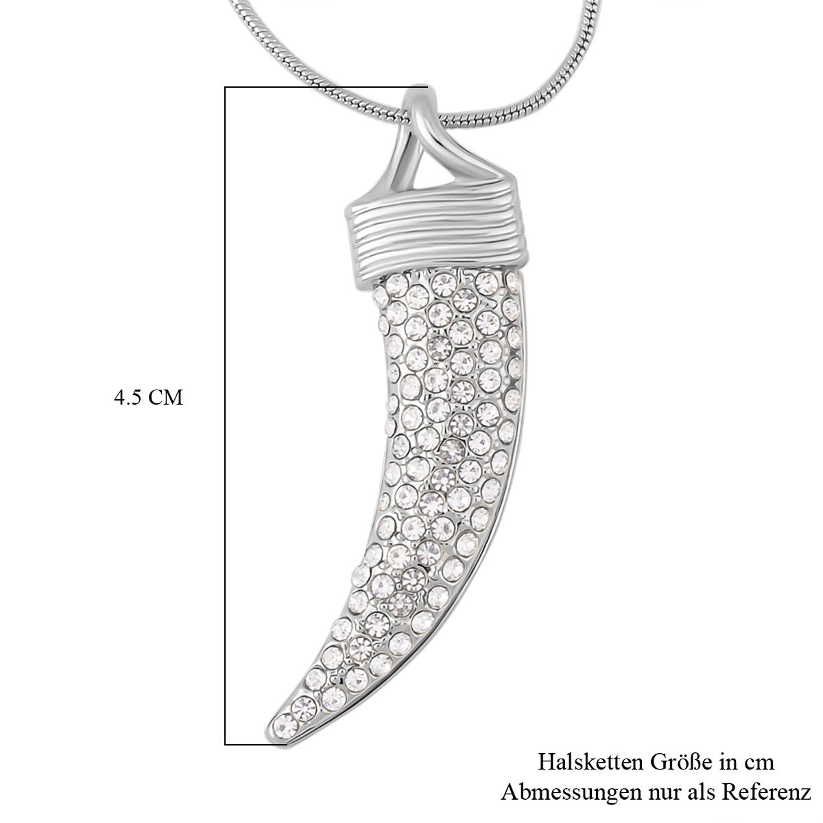 Weiße Kristall Halskette, ca. 70 cm