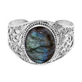 Royal Bali Kollektion - Labradorit Armreif, ca. 19 cm, 925 Silber ca. 75.00 ct