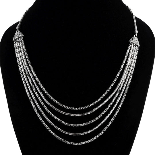 Royal Bali Kollektion -  925 Silber Halskette, ca. 50 cm, ca. 67,40g