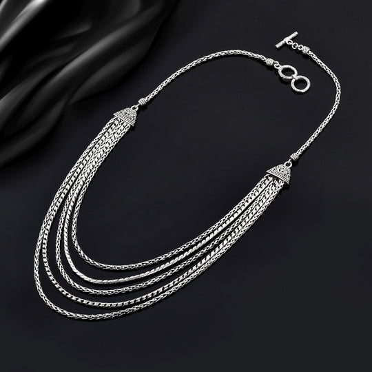 Royal Bali Kollektion -  925 Silber Halskette, ca. 50 cm, ca. 67,40g
