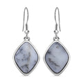 Dendritischer Achat Ohrringe, 316L Edelstahl , ca. 36.00 ct