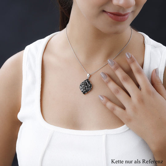 Elite Shungit Anhänger 925 Silber platiniert ca. 5,52 ct.