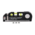 Multifunktionales Laser-Wasserwaage-Set mit Maßband, 3 Libellen & 3 Laserlinienmodi, inkl. Batterien, 18,8x3,5x6,3 cm