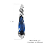 Ceylon farbene Quarz Ohrringe, 925 Silber platiniert ca. 6.90 ct
