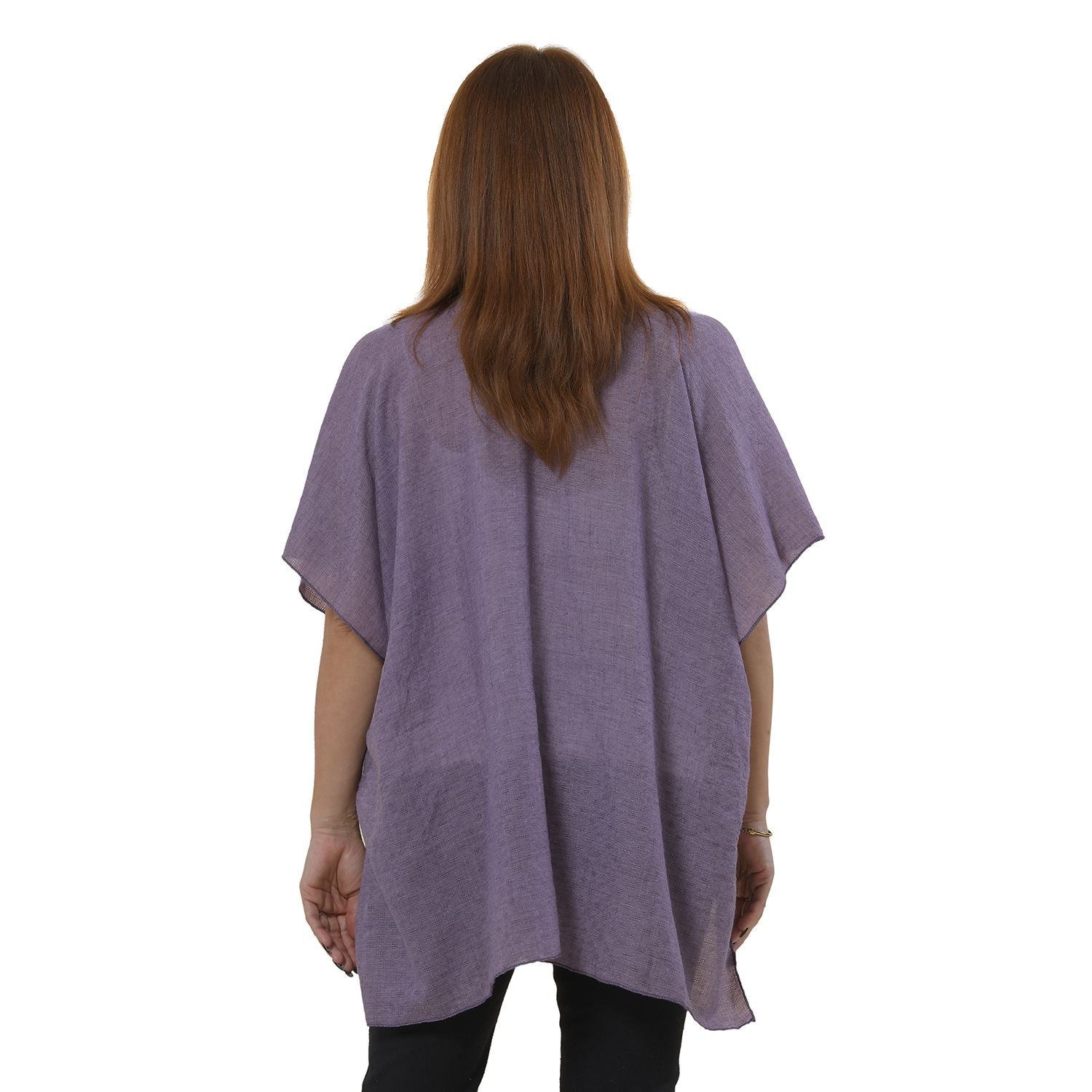 TAMSY - bedruckter Kimono, One Size, lila floral