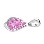 Ilakaka rosa Saphir (Fissure gefüllt) Anhänger, 925 Silber platiniert ca. 1.55 ct