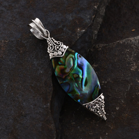 Royal Bali Kollektion - Abalone Muschel Anhänger 925 Silber