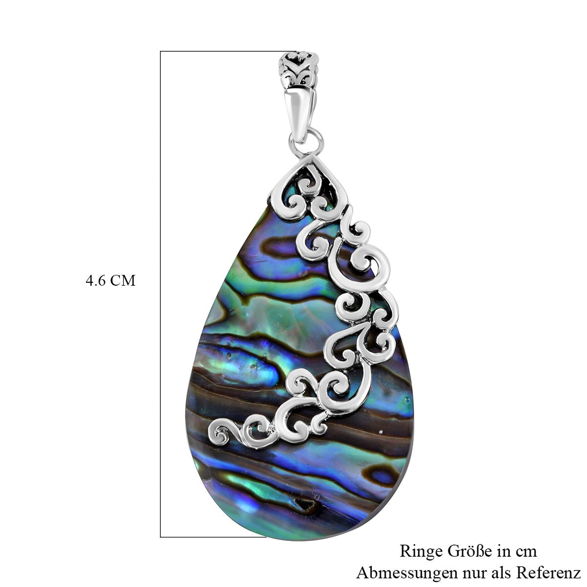 Royal Bali Kollektion - Abalone Muschel Anhänger 925 Silber