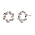 Champagner und weiße Zirkonia Ohrringe, Messing 3.50 ct