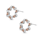 Champagner und weiße Zirkonia Ohrringe, Messing 3.50 ct