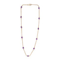 Afrikanische Amethyst-Halskette, ca. 45 cm, 925 Silber vergoldet, ca. 5,07 ct