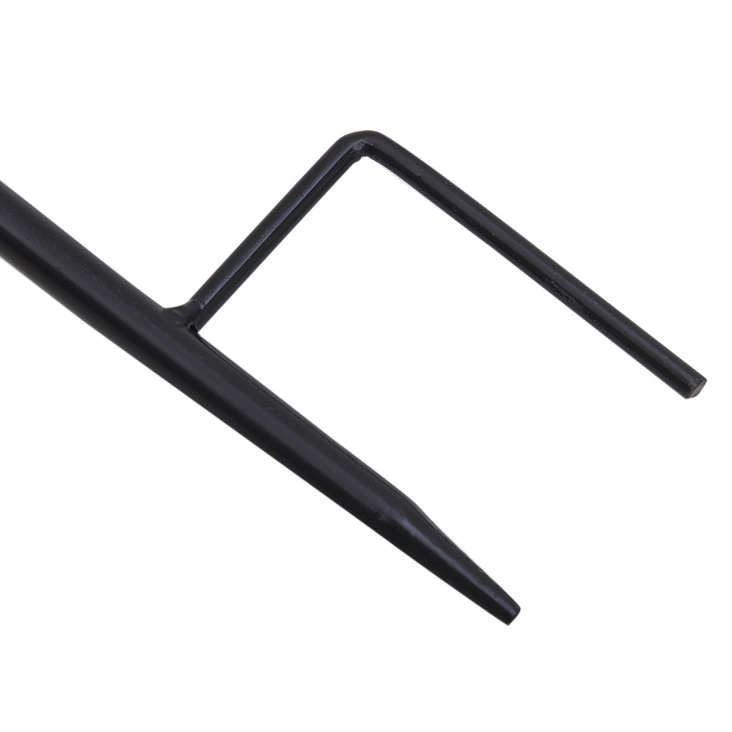 Kegelförmige, energiesparende Solarleuchte aus Eisen, Größe 9,5x9,5x40 cm, Schwarz