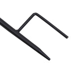 Kegelförmige, energiesparende Solarleuchte aus Eisen, Größe 9,5x9,5x40 cm, Schwarz