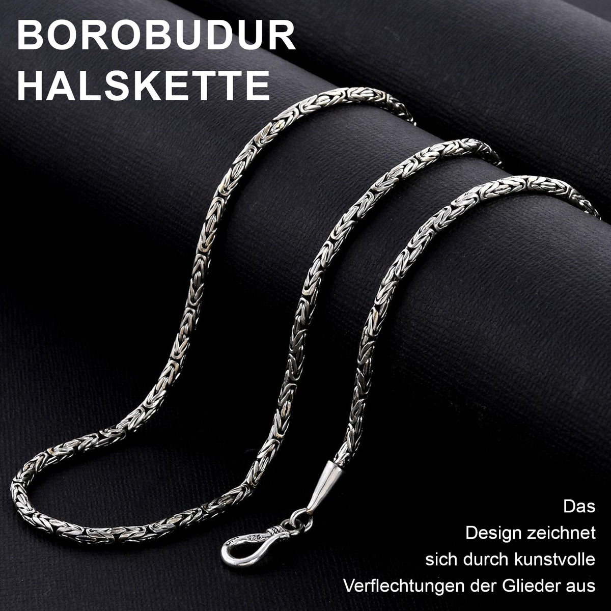 Royal Bali - Borobudur, 925 Silber Halskette ca. 60 cm ca. 25,67g