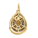 GP Spezial Kollektion - Prasiolith, Kanchanaburi blauer Saphir Anhänger, 925 Silber Gelbgold Vermeil ca. 15.27 ct