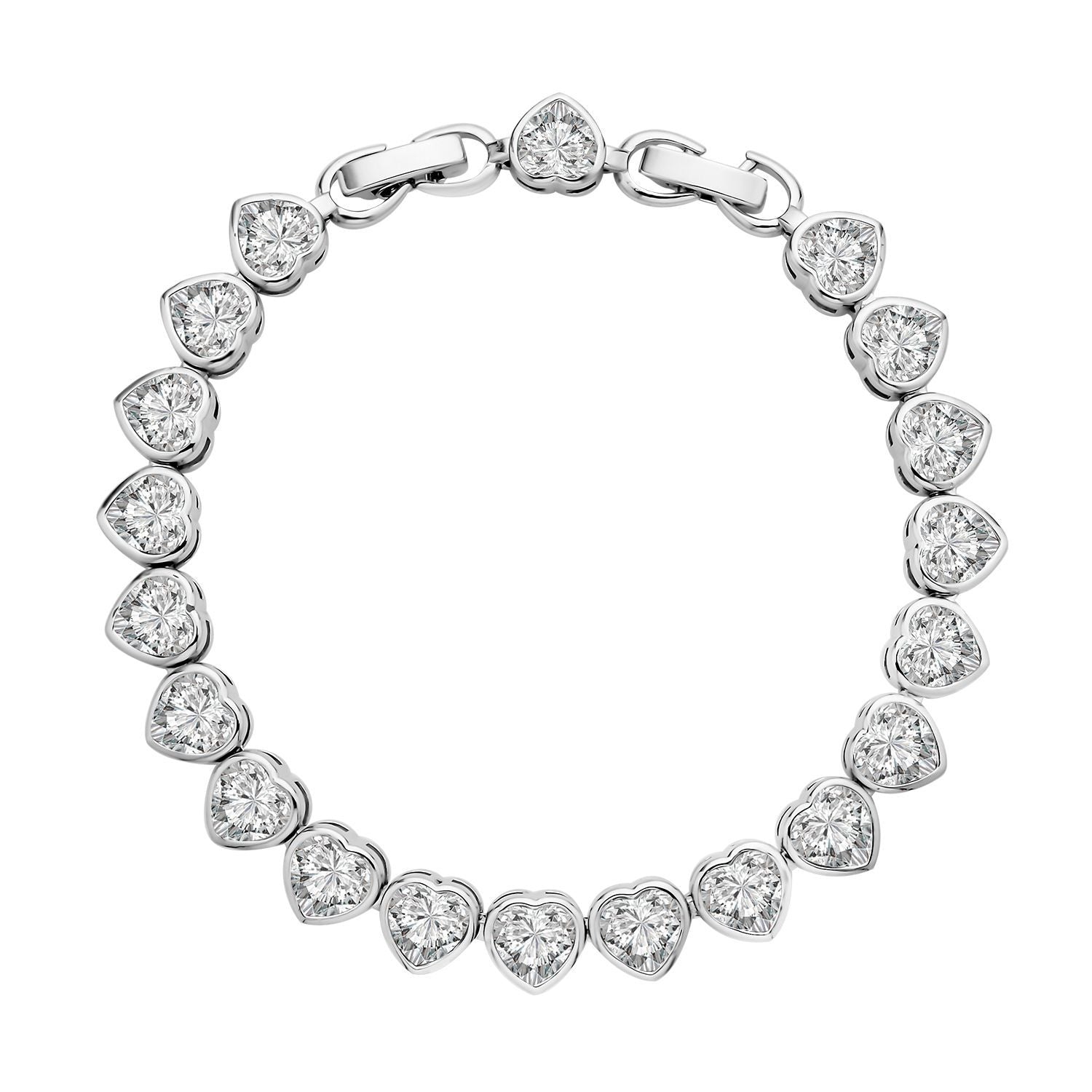 Weißes Zirkonia Armband ca. 19 cm  ca. 10,00 ct