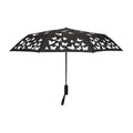 Farbwechsel-Schmetterlingsregenschirm - Farbverwandlung bei Nässe, Durchmesser 103 cm, Länge 25 cm, Schwarz