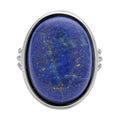 Lapislazuli Ring, Edelstahl (Größe 16.00) ca. 25,00 ct