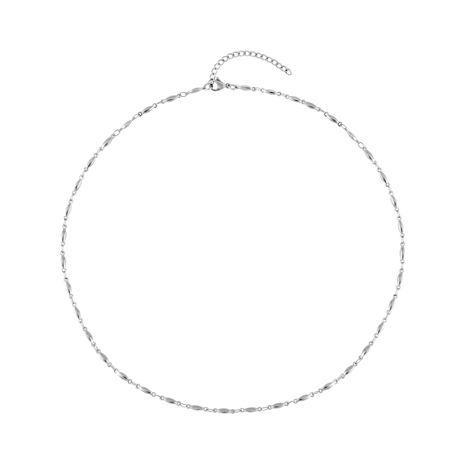 Halskette, ca. 50 cm, Edelstahl ca. 8,50g, silberfarben