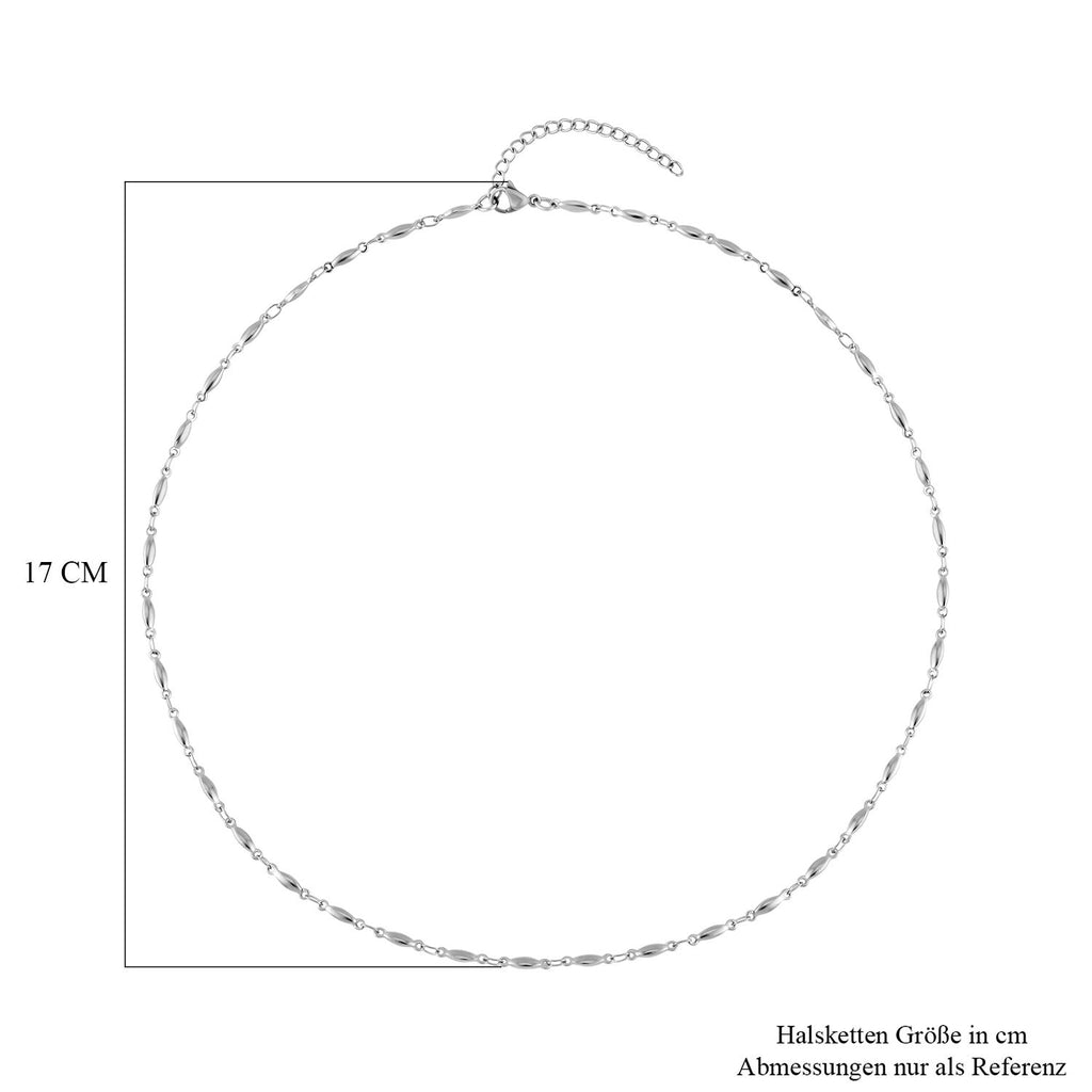 Halskette, ca. 50 cm, Edelstahl ca. 8,50g, silberfarben