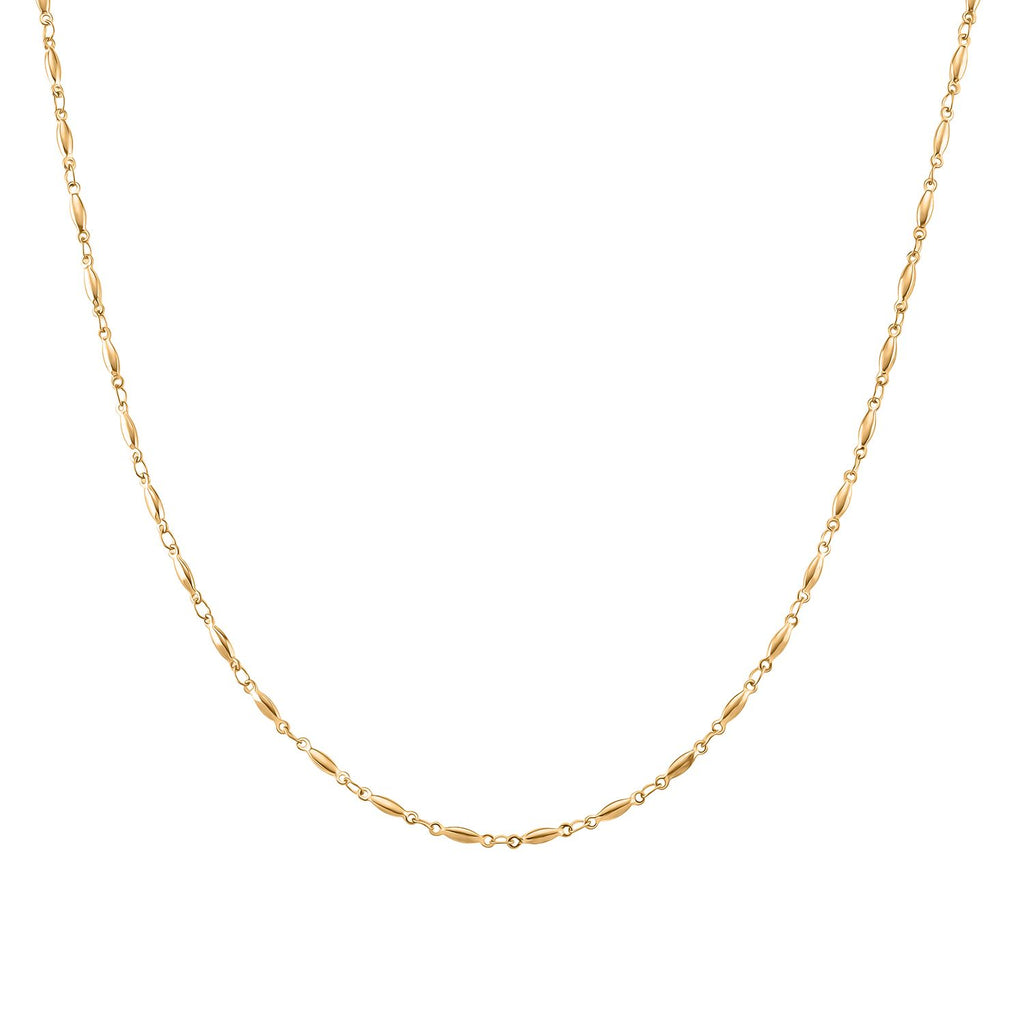 Feine Spindel-Gliederkette, ca. 50 cm, Edelstahl, ca. 8,50g, goldfarben