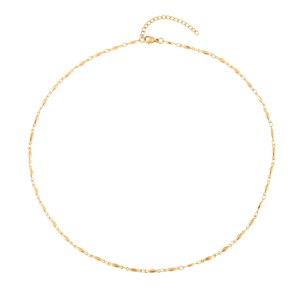 Feine Spindel-Gliederkette, ca. 50 cm, Edelstahl, ca. 8,50g, goldfarben