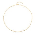 Feine Spindel-Gliederkette, ca. 50 cm, Edelstahl, ca. 8,50g, goldfarben