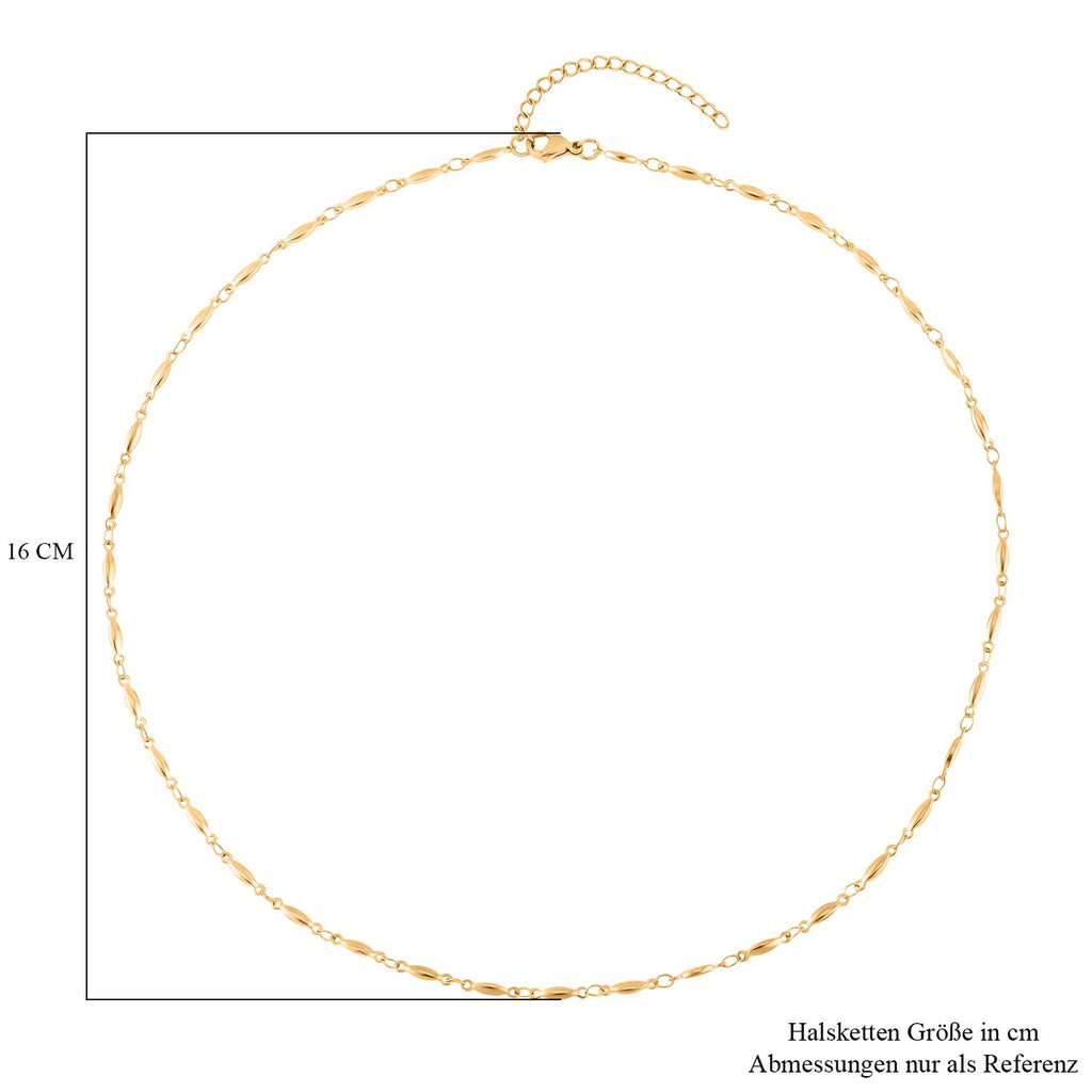 Feine Spindel-Gliederkette, ca. 50 cm, Edelstahl, ca. 8,50g, goldfarben