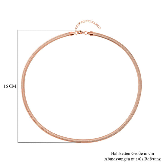 Schlangen Halskette, ca. 50 cm, Edelstahl, ca. 15,00g, roséfarben