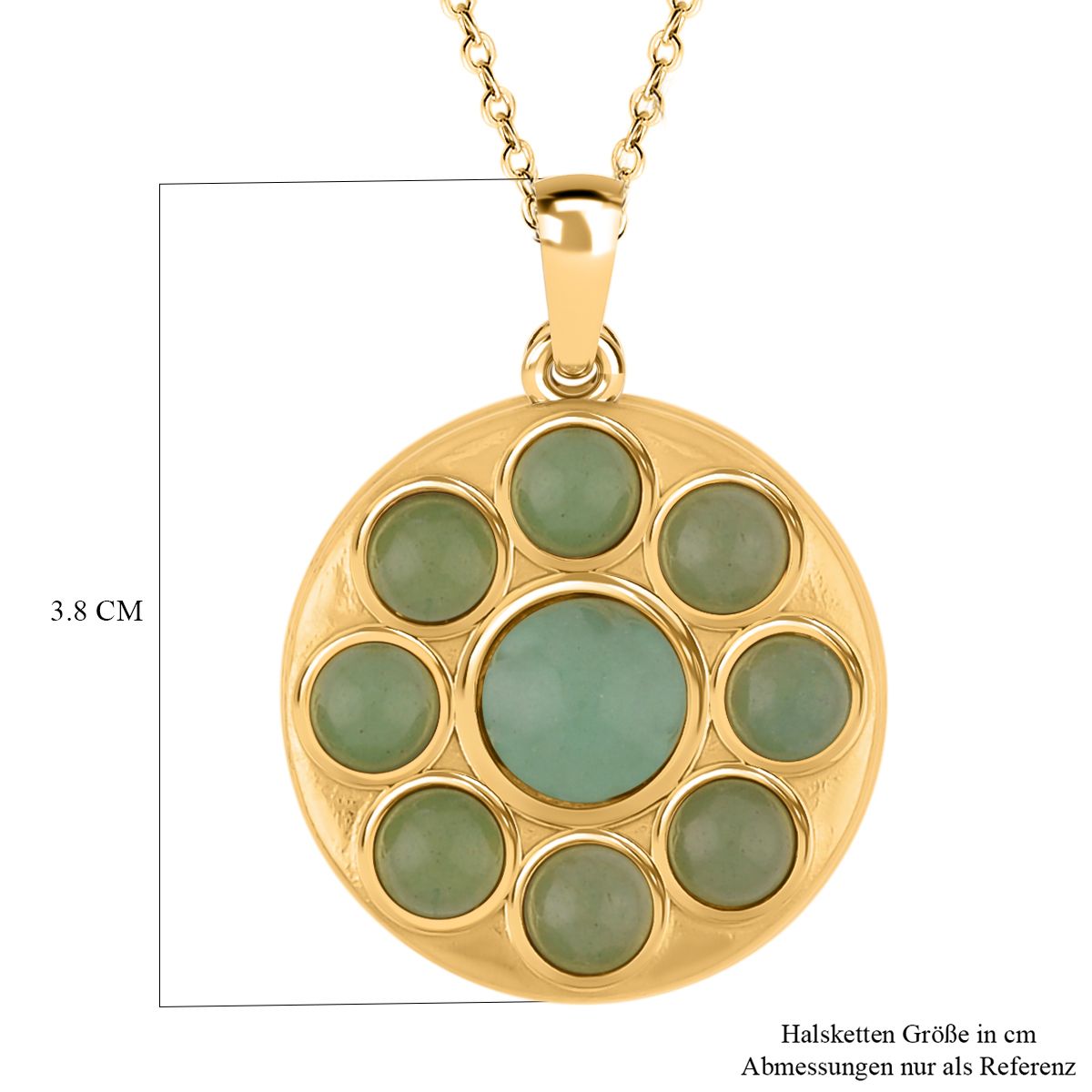 Roter Achat Halskette, ca. 50 cm Edelstahl ca., goldfarben 5.00 ct