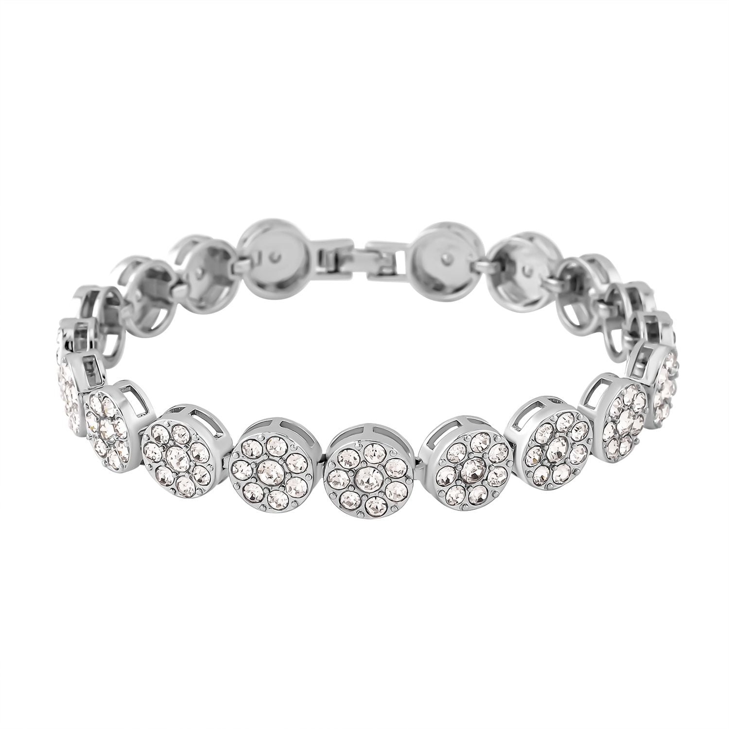Weißes Kristall-Armband ca. 19 cm