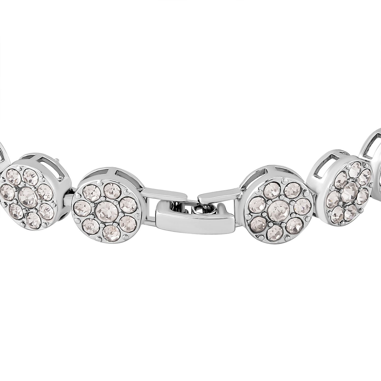 Weißes Kristall-Armband ca. 19 cm