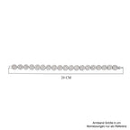 Weißes Kristall-Armband ca. 19 cm