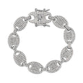 Weißes Kristall-Armband, ca. 19 cm