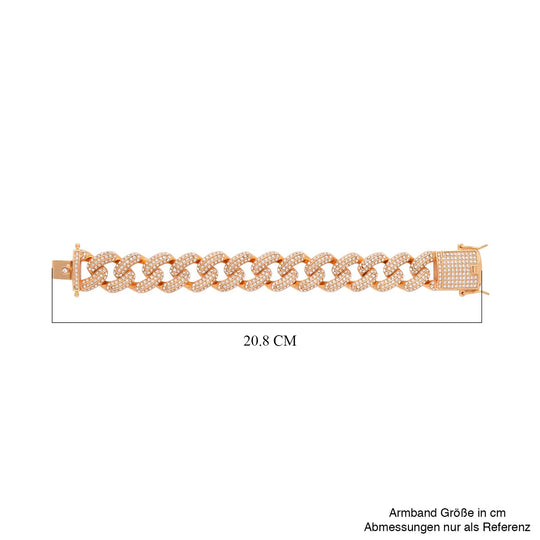 Weißes Kristall-Armband ca. 19 cm  Std Gelb